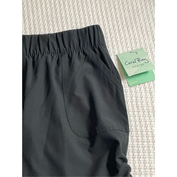 CORAL BAY WOMENS PETITE SMALL Black SKORT - Picture 2 of 6